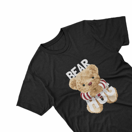 Textile Personalizate - Tricouri personalizate cu ursulet Bear hug negru