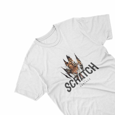 Tricouri personalizate - Tricouri personalizate cu ursulet Scratch alb