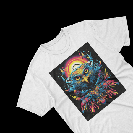 Tricouri personalizate cu poza Bufnita Watercolor creepy [1]