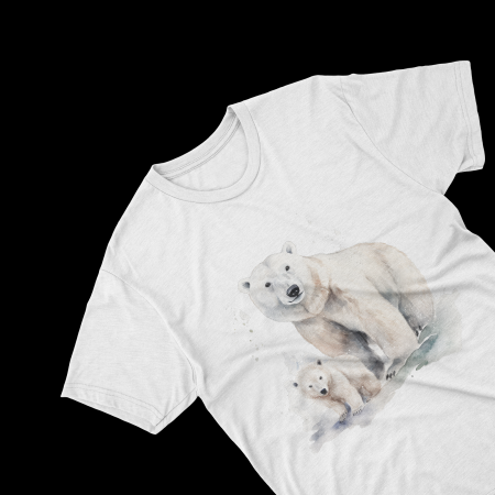 Tricouri - Tricouri personalizate cu poza Urs polar Watercolor