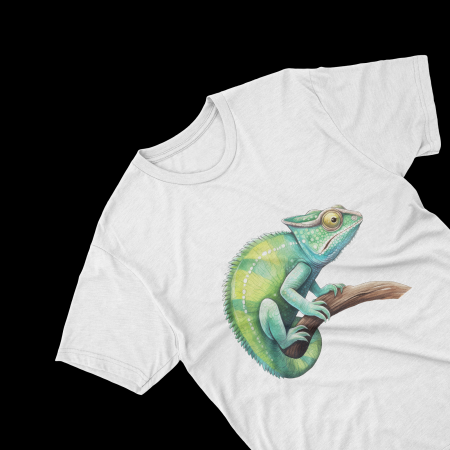 Tricouri personalizate - Tricouri personalizate cu poza Cameleon Watercolor odihna