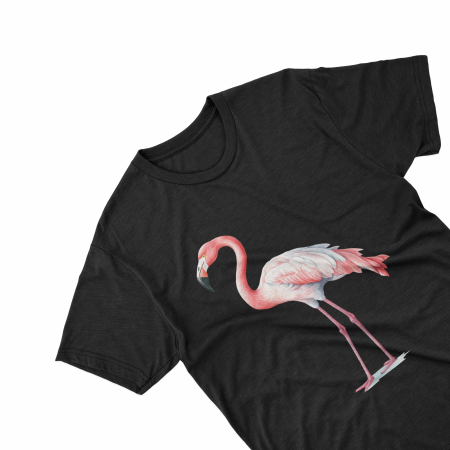Tricouri personalizate cu poza Flamingo Watercolor pene roz [1]