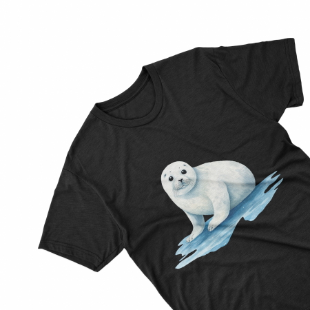 Tricouri personalizate - Tricouri personalizate cu poza Foca Watercolor baby seal