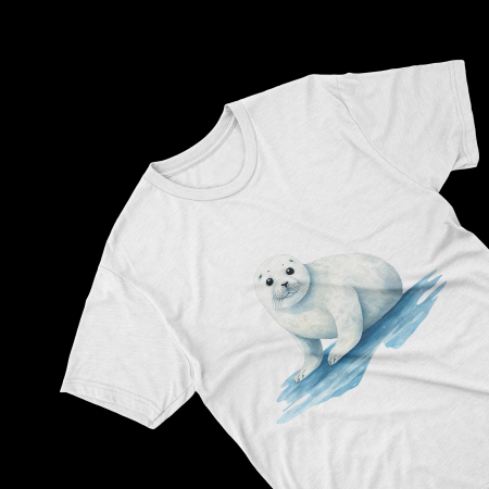 Tricouri personalizate cu poza Foca Watercolor baby seal [1]