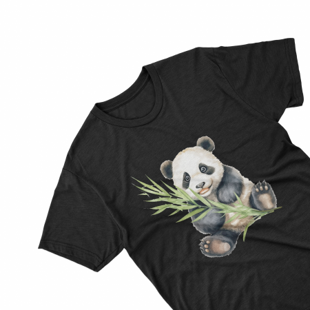 Tricouri personalizate - Tricouri personalizate cu poza Panda Watercolor