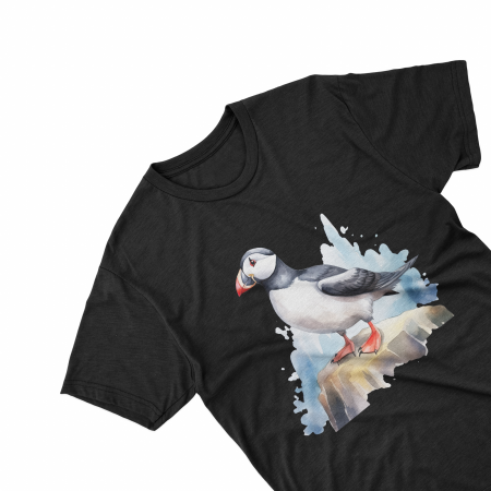 Tricouri personalizate - Tricouri personalizate cu poza Pinguin Watercolor pe stasnca
