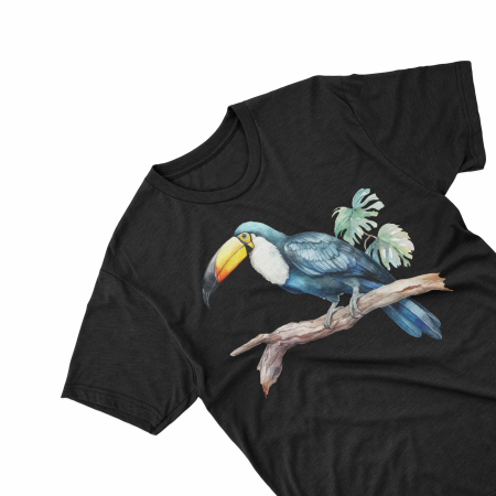 Tricouri personalizate - Tricouri personalizate cu poza Tucan Watercolor