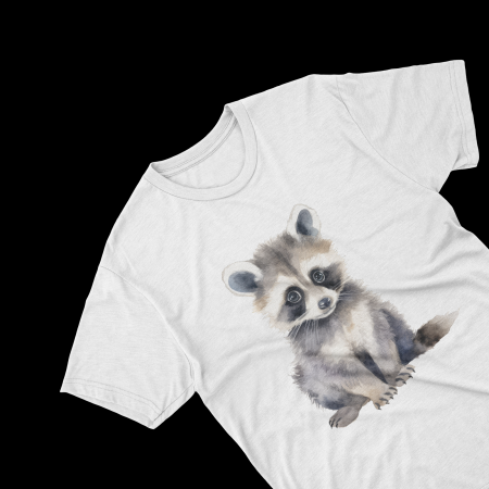 Tricouri personalizate cu poza Raton Watercolor fluffy