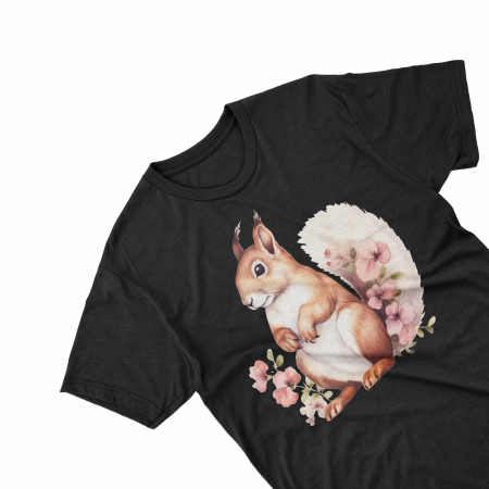 Tricouri personalizate cu poza Veverita Watercolor cires [1]