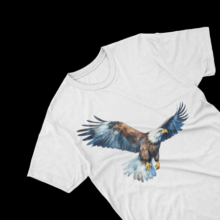 Tricouri personalizate - Tricouri personalizate cu poza Vultur Watercolor flying