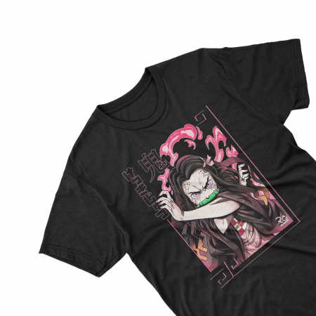 Tricouri - Tricouri personalizate cu anime Demon Nezuko negru