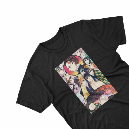 Tricouri - Tricouri personalizate cu anime Demon slayer toate personajele negru