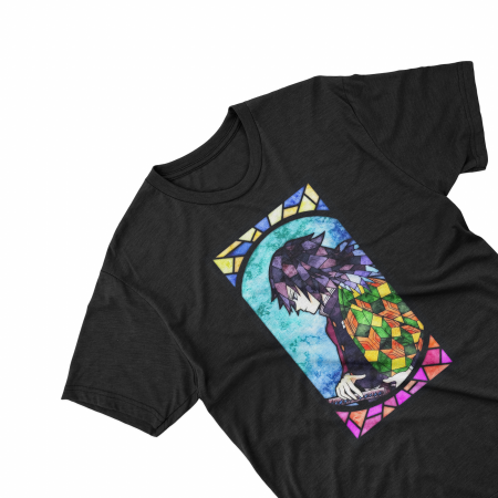 Tricouri - Tricouri personalizate cu anime Demon Slayer Giyu negru