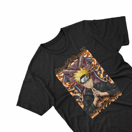 Tricouri personalizate - Tricouri personalizate cu anime Naruto Sage Mode negru