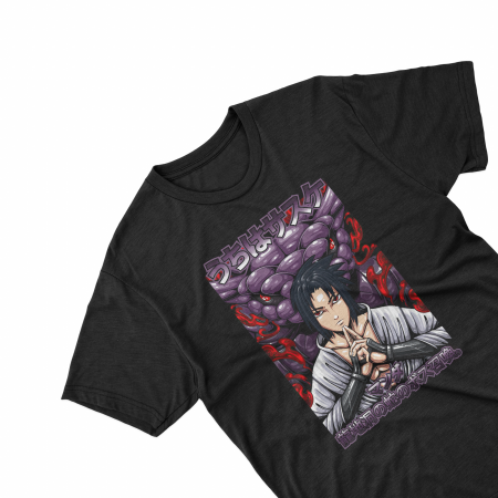 Tricouri personalizate - Tricouri personalizate cu anime Sasuke Sage mode negru