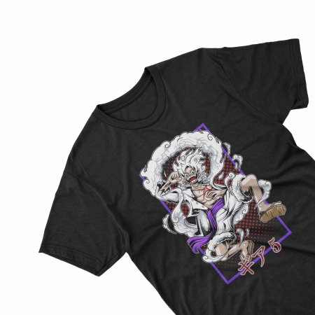 Tricouri personalizate - Tricouri personalizate cu anime One Piece White smoke negru