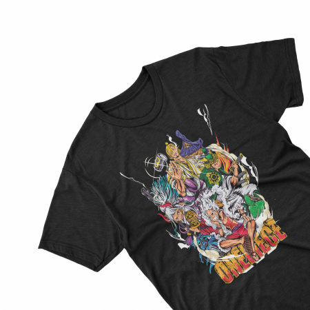 Tricouri personalizate - Tricouri personalizate cu anime One Piece End Season negru