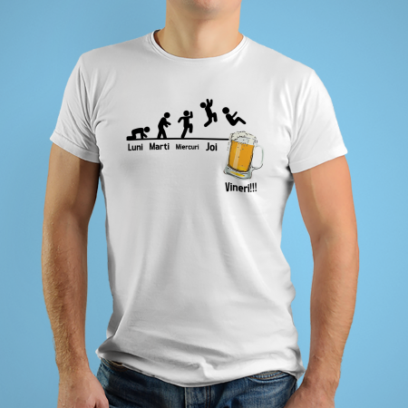 Tricouri personalizate - Tricouri personalizate cu mesaj Bere pe weekend