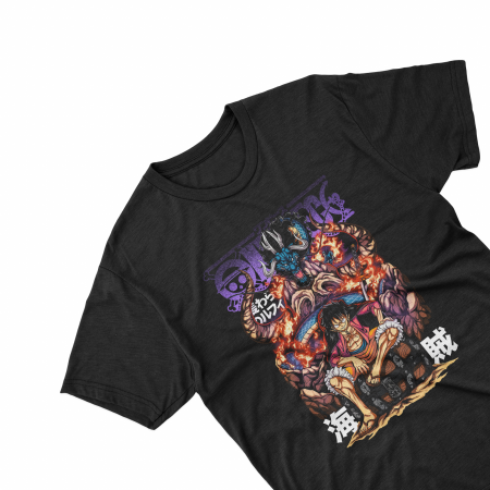 Tricouri personalizate - Tricouri personalizate cu anime One Piece Monkey negru