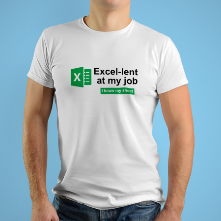 Tricouri personalizate - Tricouri personalizate cu mesaj Excelent at my job