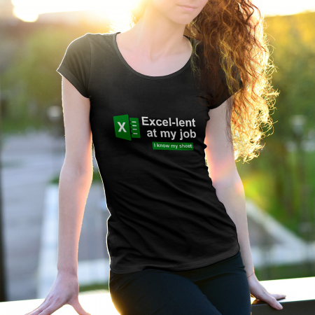 Tricouri personalizate cu mesaj Excelent at my job [2]