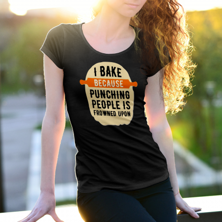 Tricouri personalizate - Tricouri personalizate cu mesaj I bake