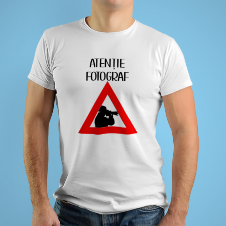 Tricouri - Tricouri personalizate cu mesaj Atentie fotograf