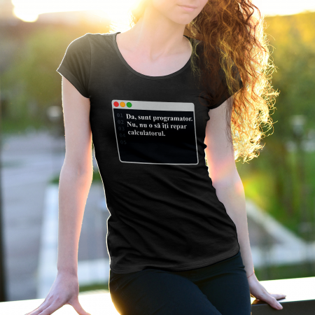 Tricouri personalizate cu mesaj Sunt programator [1]