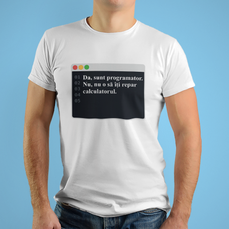 Tricouri personalizate - Tricouri personalizate cu mesaj Sunt programator