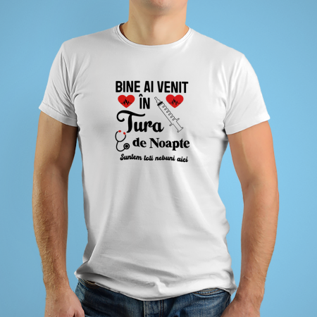 Tricouri personalizate cu mesaj Bine ai venit in tura de noapte [1]