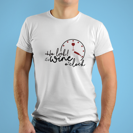 Tricouri personalizate - Tricouri personalizate cu mesaj Wine o'clock