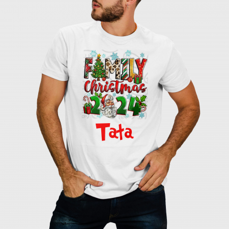 Tricouri personalizate - Tricou Personalizat cu Nume Family Christmas 2024