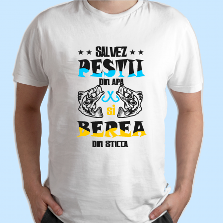 Tricouri personalizate - Tricouri personalizate cu mesaj Salvez pestii