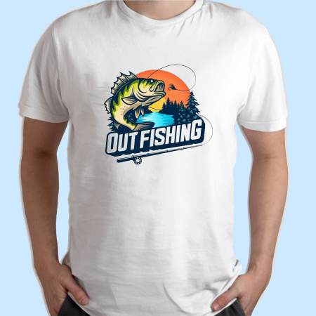 Tricouri personalizate - Tricouri personalizate cu mesaj Out fishing