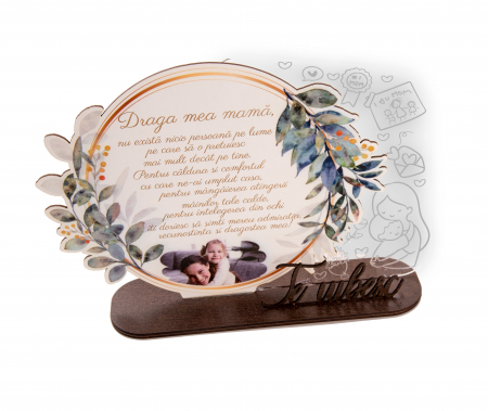 Trofee - Trofeu Personalizat cu mesaj pentru Mama coronita