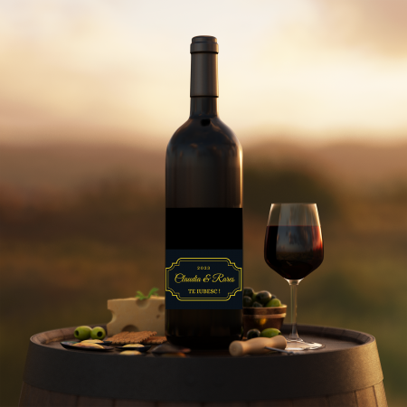 Vinuri personalizate - Sticla de vin personalizata cu text 750ml