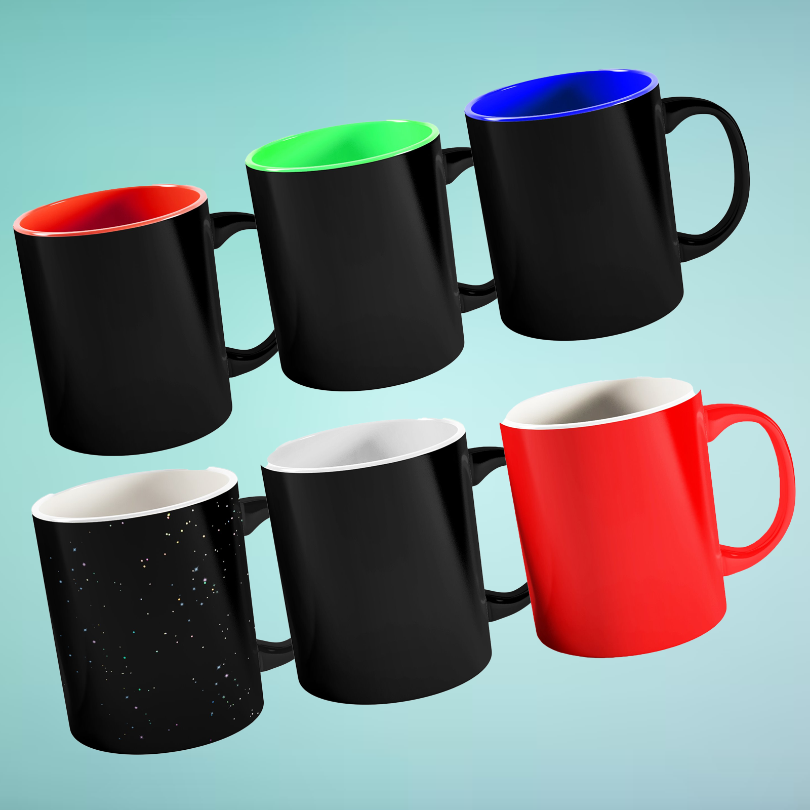 Cana personalizata cu mesaj Din cana asta bea doar sefa Cana termosensibila neagra cu interior rosu