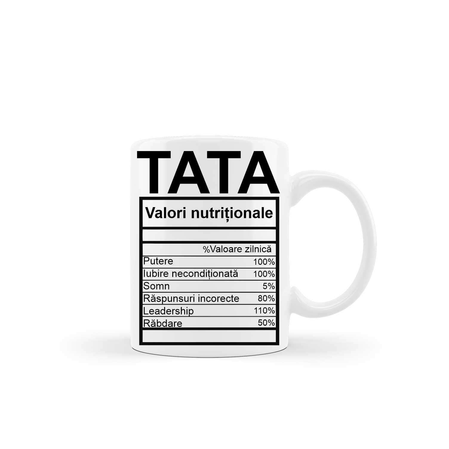 Cana personalizata Valori nutritionale Tata