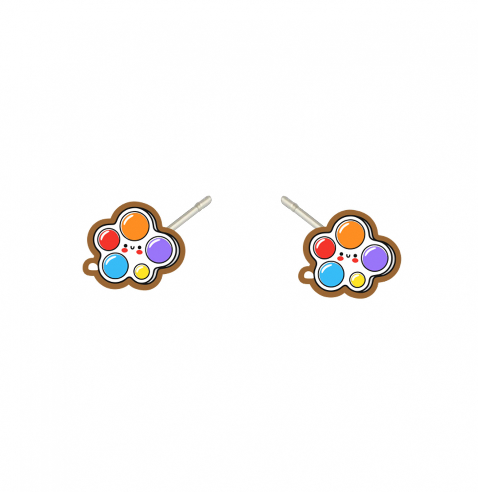 Cercei handmade Simple Dimple cu tortite de otel inoxidabil, 12mm