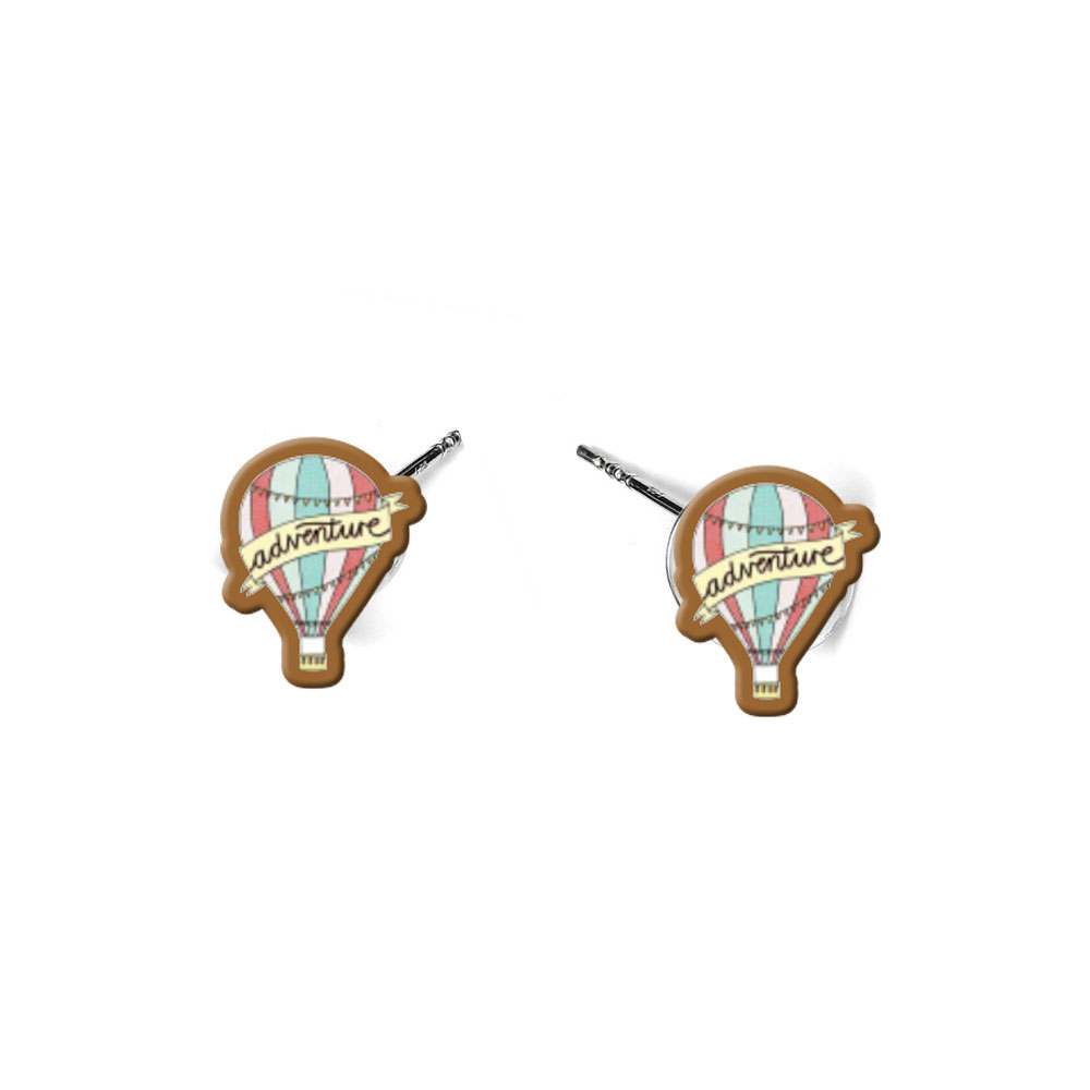 Cercei handmade adventure cu tortite de otel inoxidabil, 12 mm