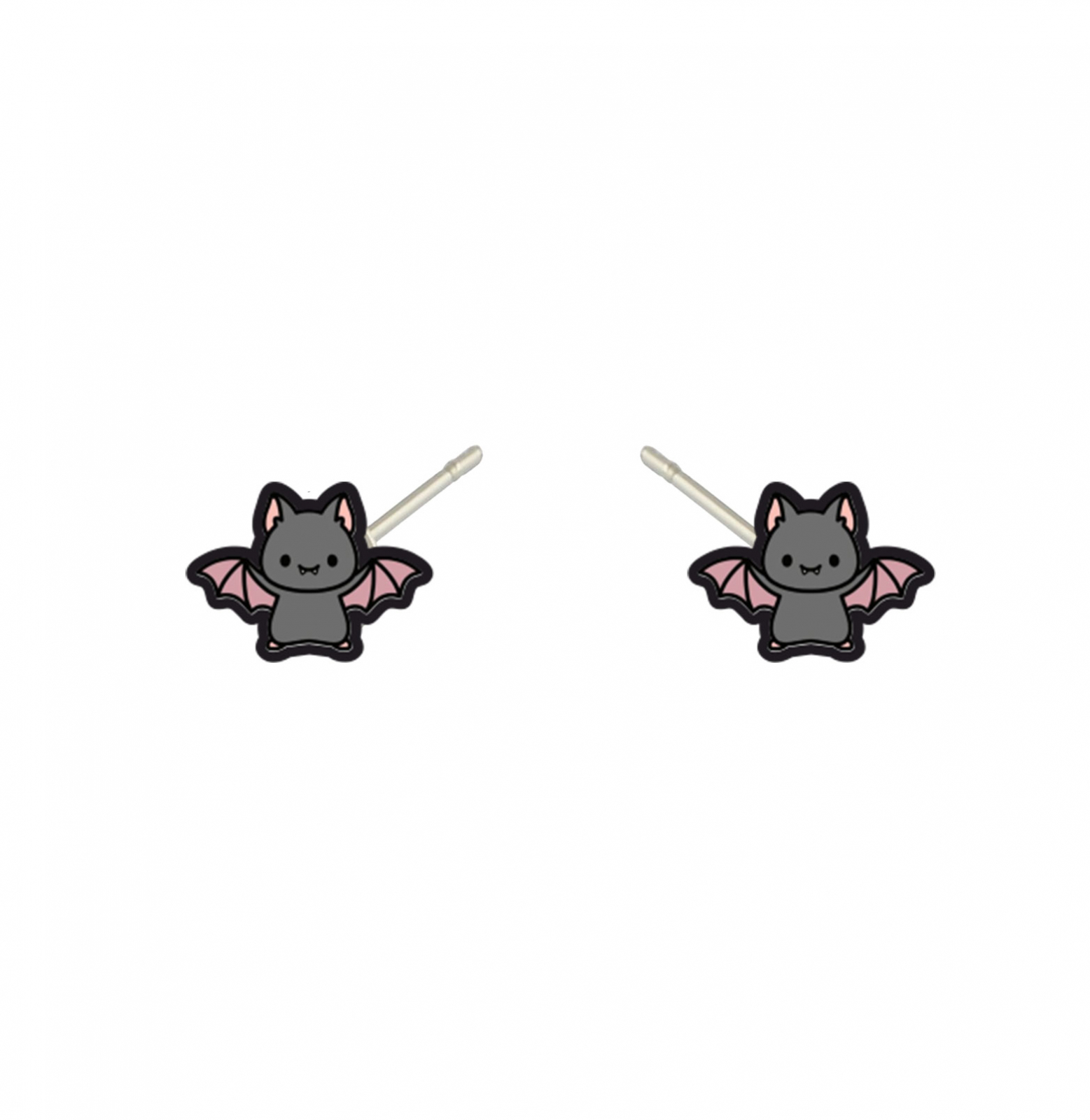 Cercei handmade Bats cu tortite de otel inoxidabil, 12mm