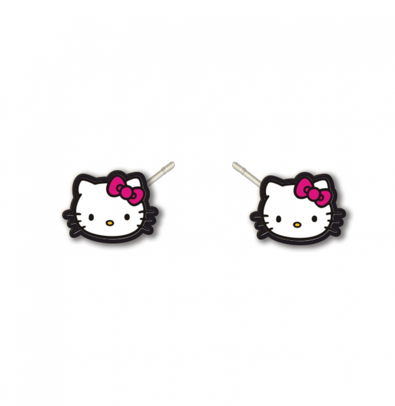 Cercei handmade Hello Kitty cu tortite de otel inoxidabil, 12mm