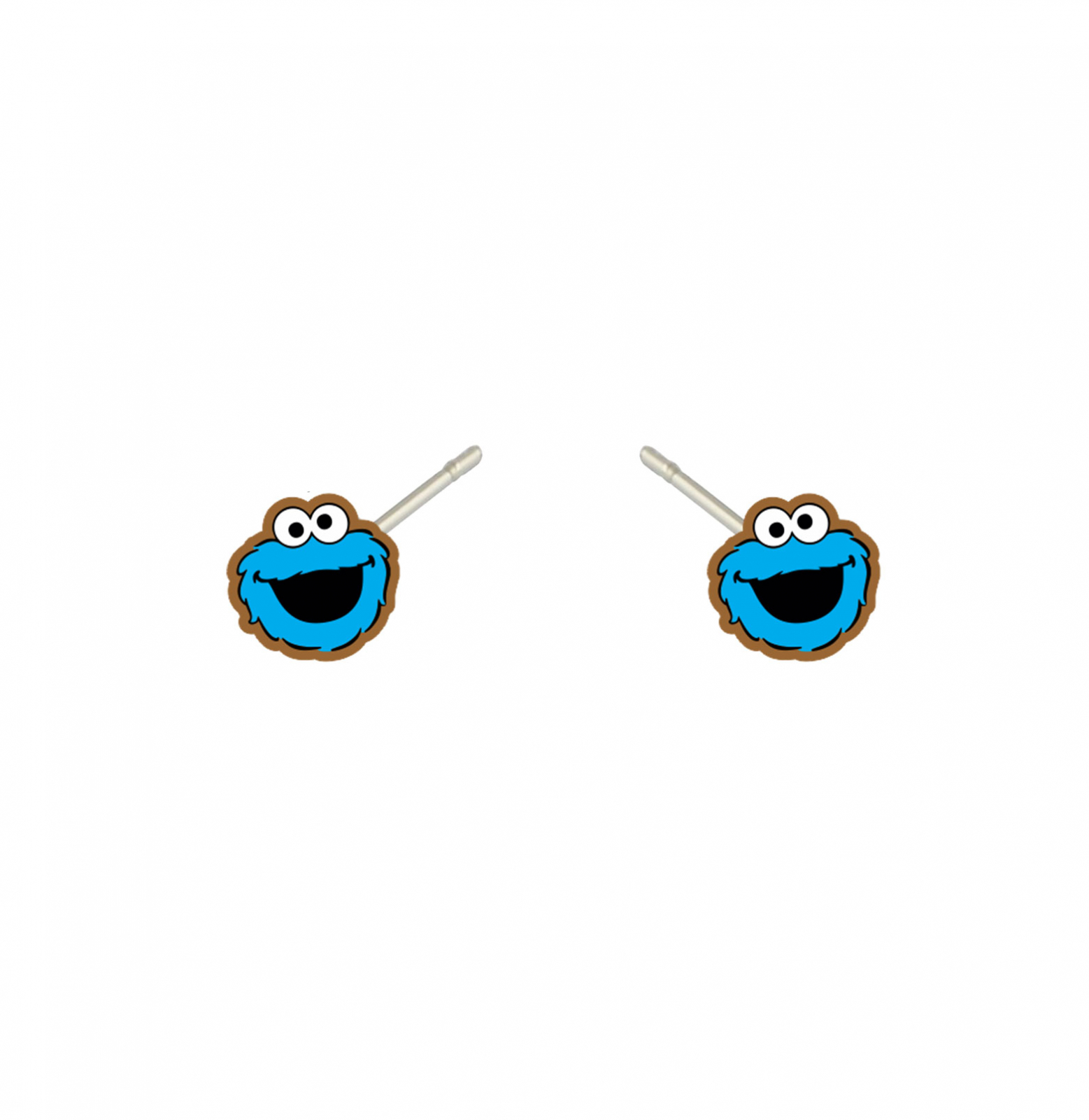 Cercei handmade Cookie Monster cu tortite de otel inoxidabil, 12mm