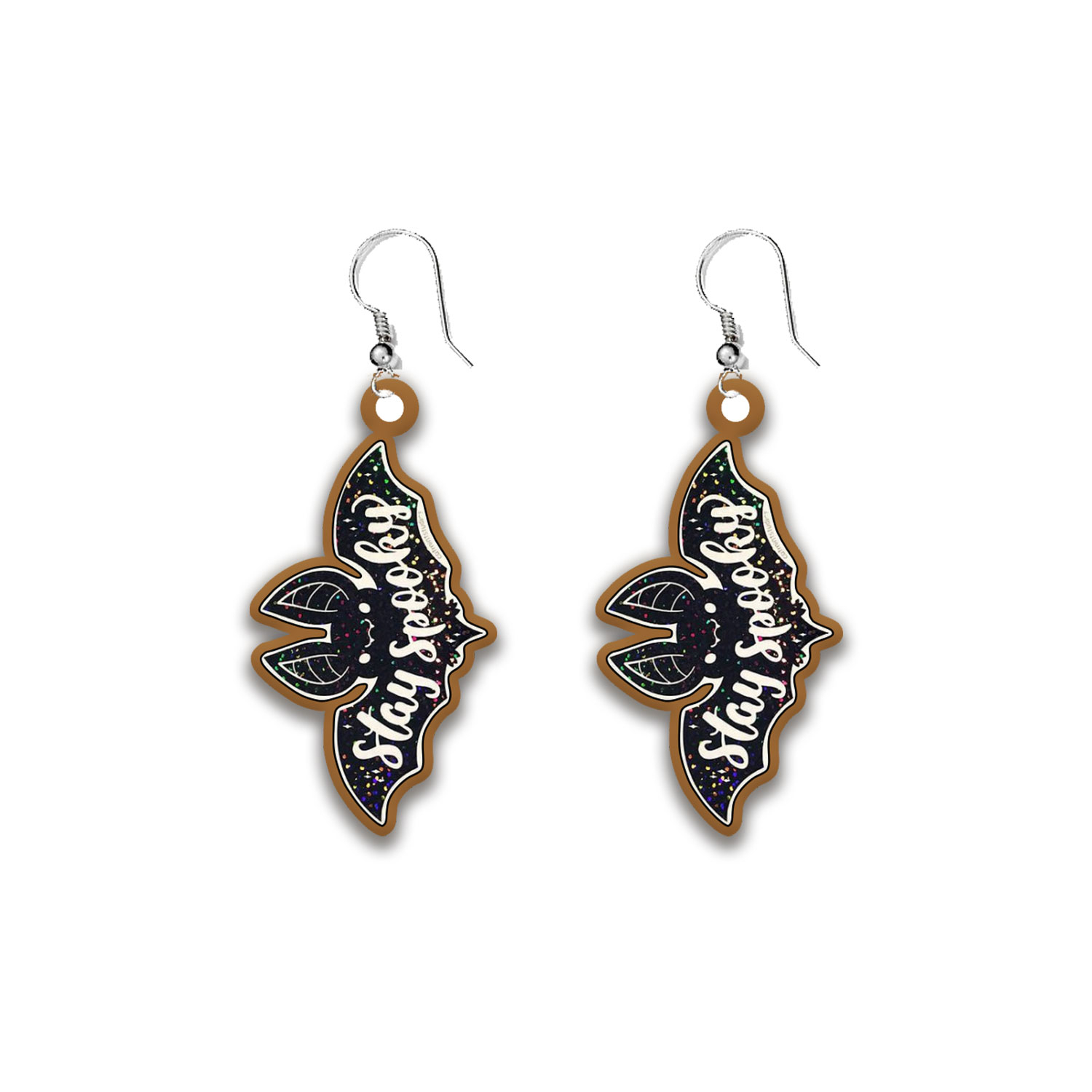 Cercei handmade Stay spooky cu tortite de otel inoxidabil, 40mm