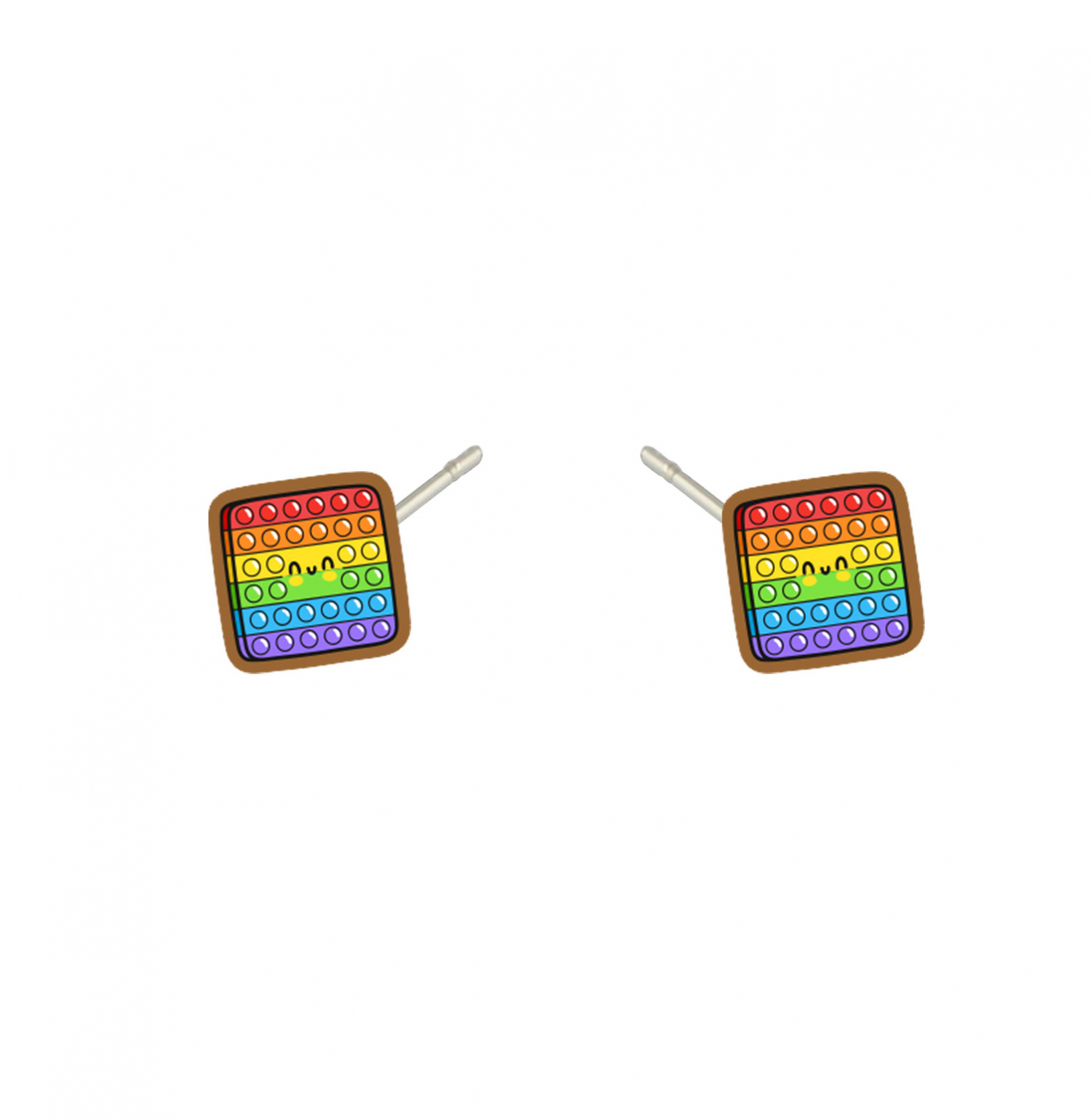 Cercei handmade popit cu tortite de otel inoxidabil, 12mm