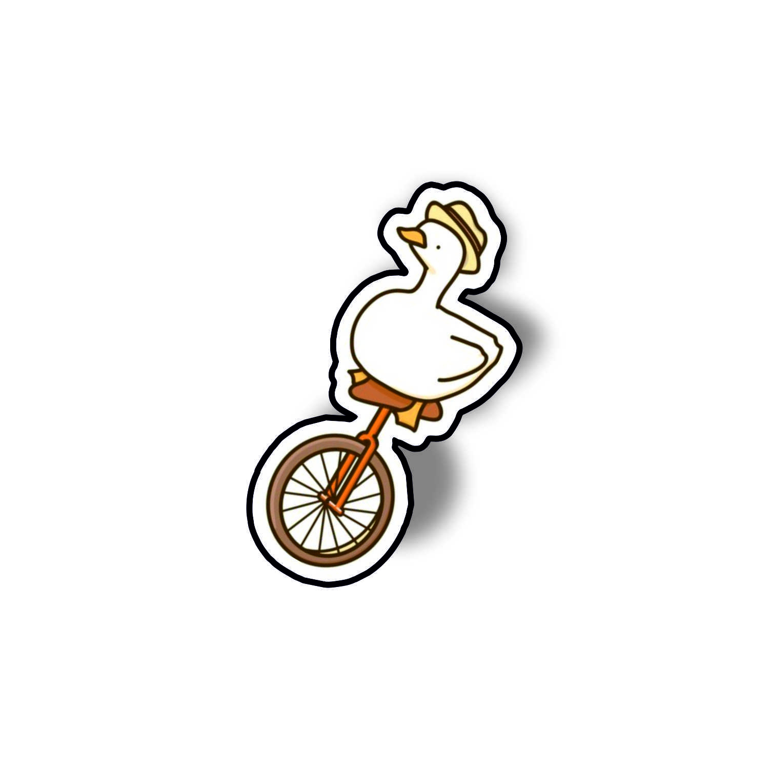 Insigna personalizata cu brosa Duck monocycle