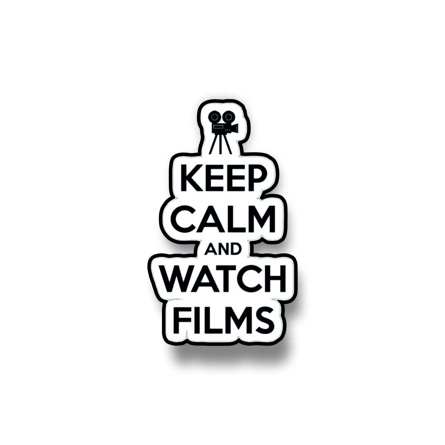 Insigna personalizata cu brosa Keep calm and watch movies