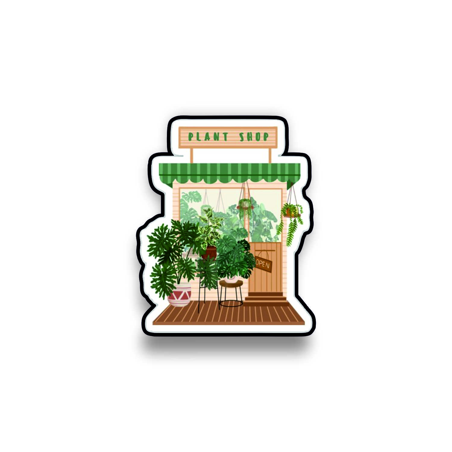 Insigna personalizata cu brosa Plant shop