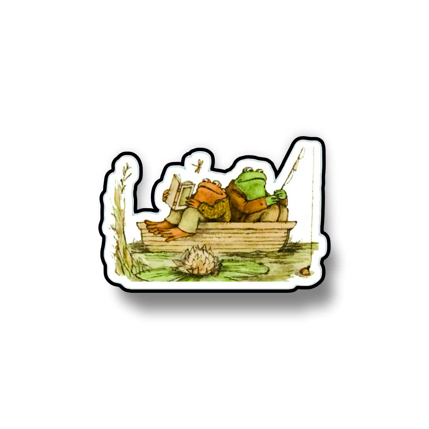 Insigna personalizata cu brosa Frogs fishing