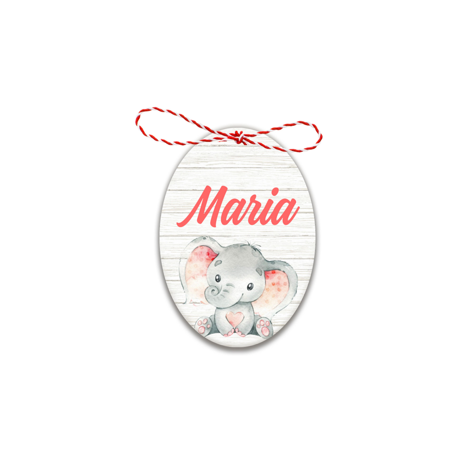 Martisor handmade cu nume elefant fata